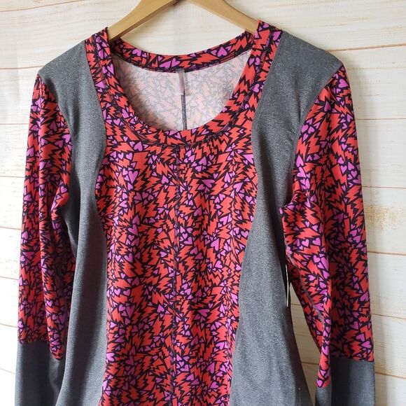 Free People You Know It Base Layer Printed Top Bolts of Love Adore Combo XL - Picture 5 of 14